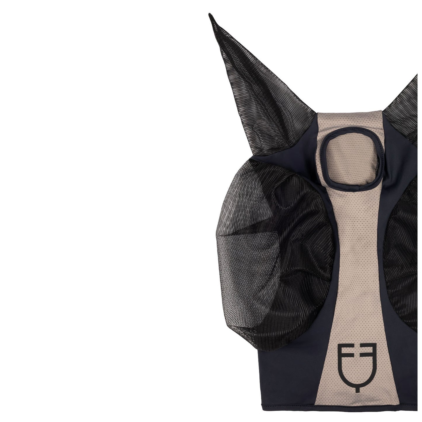 Máscara antimoscas de malla bicolor Equestro - Anthracite (19-4007)/Grey Flannel