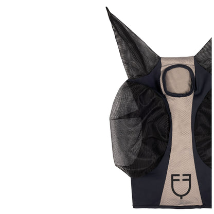 Máscara antimoscas de malla bicolor Equestro - Anthracite (19-4007)/Grey Flannel