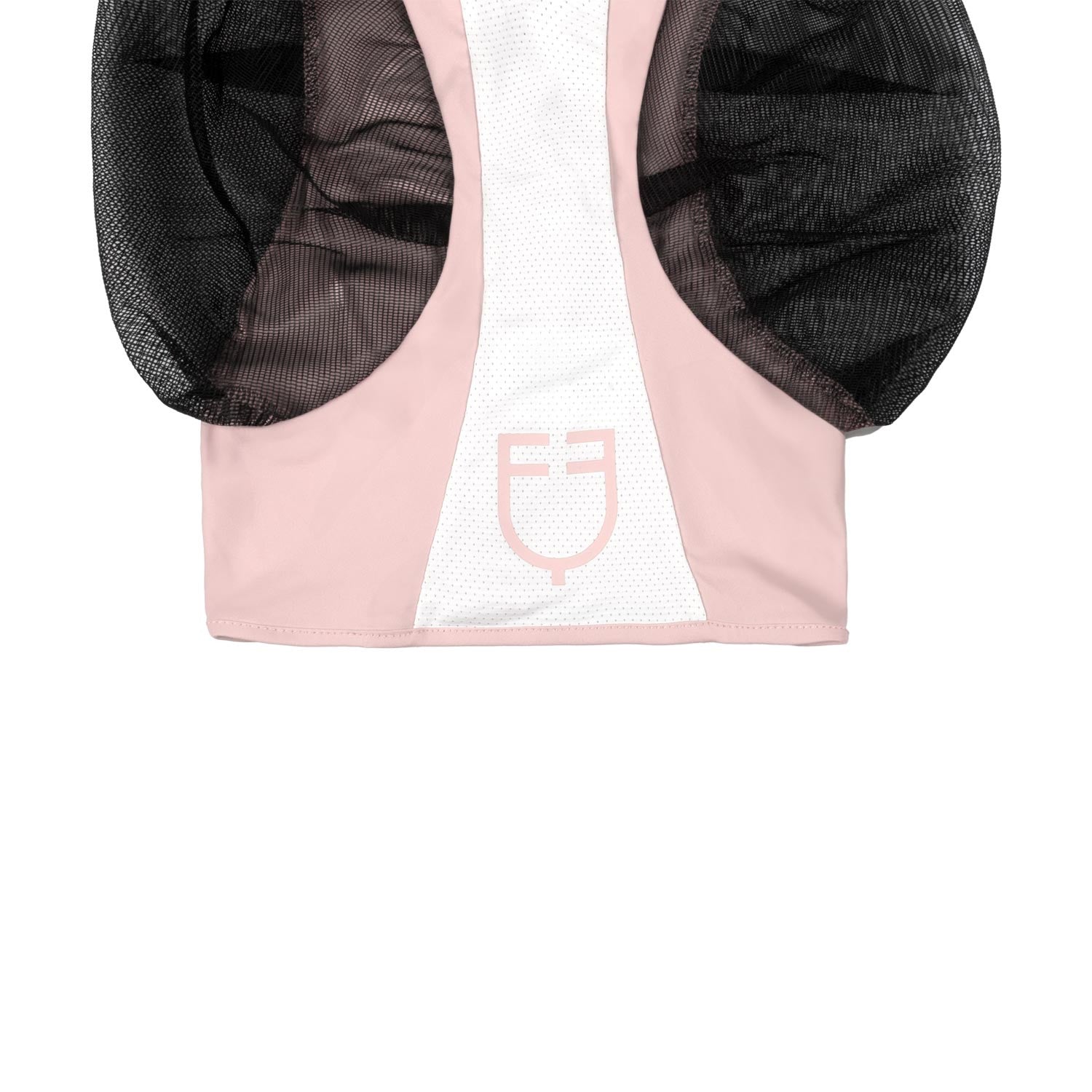 Máscara antimoscas de malla bicolor Equestro - Parfait Pink (13-2804)/Brilliant White