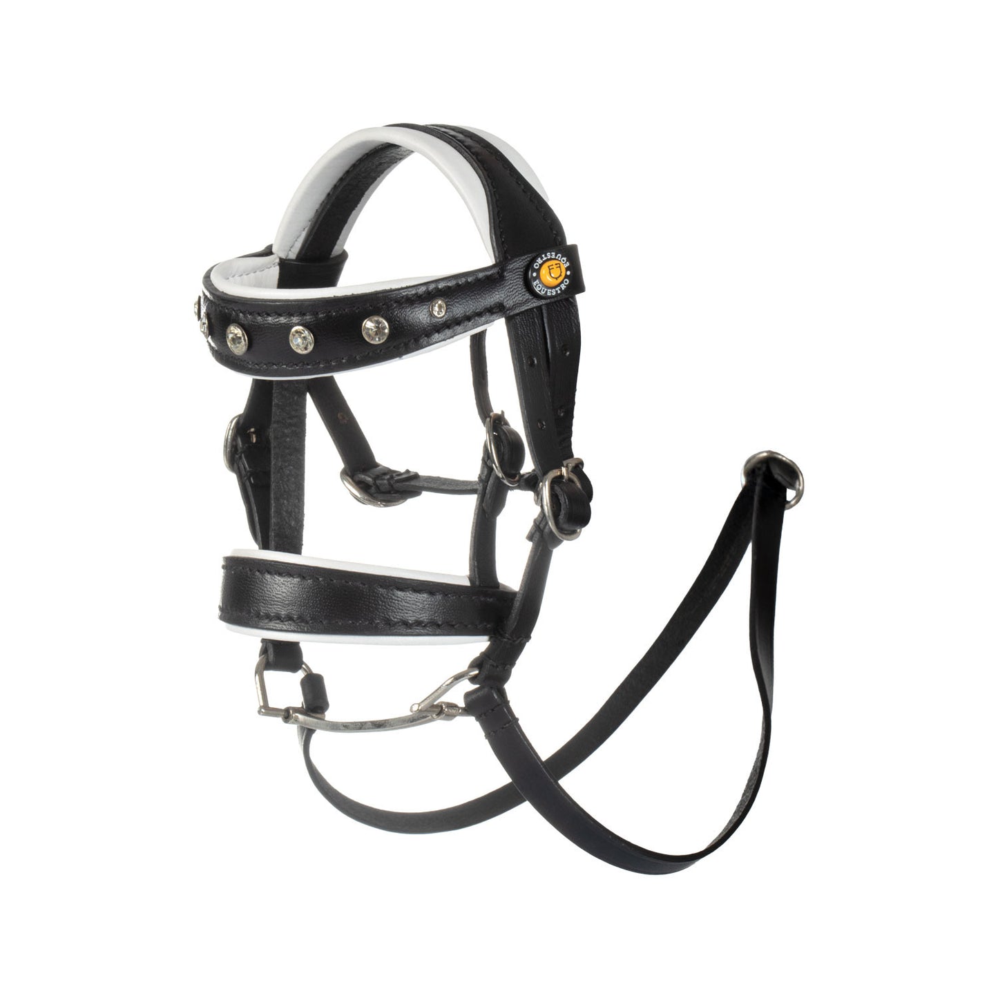 Brida para caballo de juguete cuero y strass Equestro