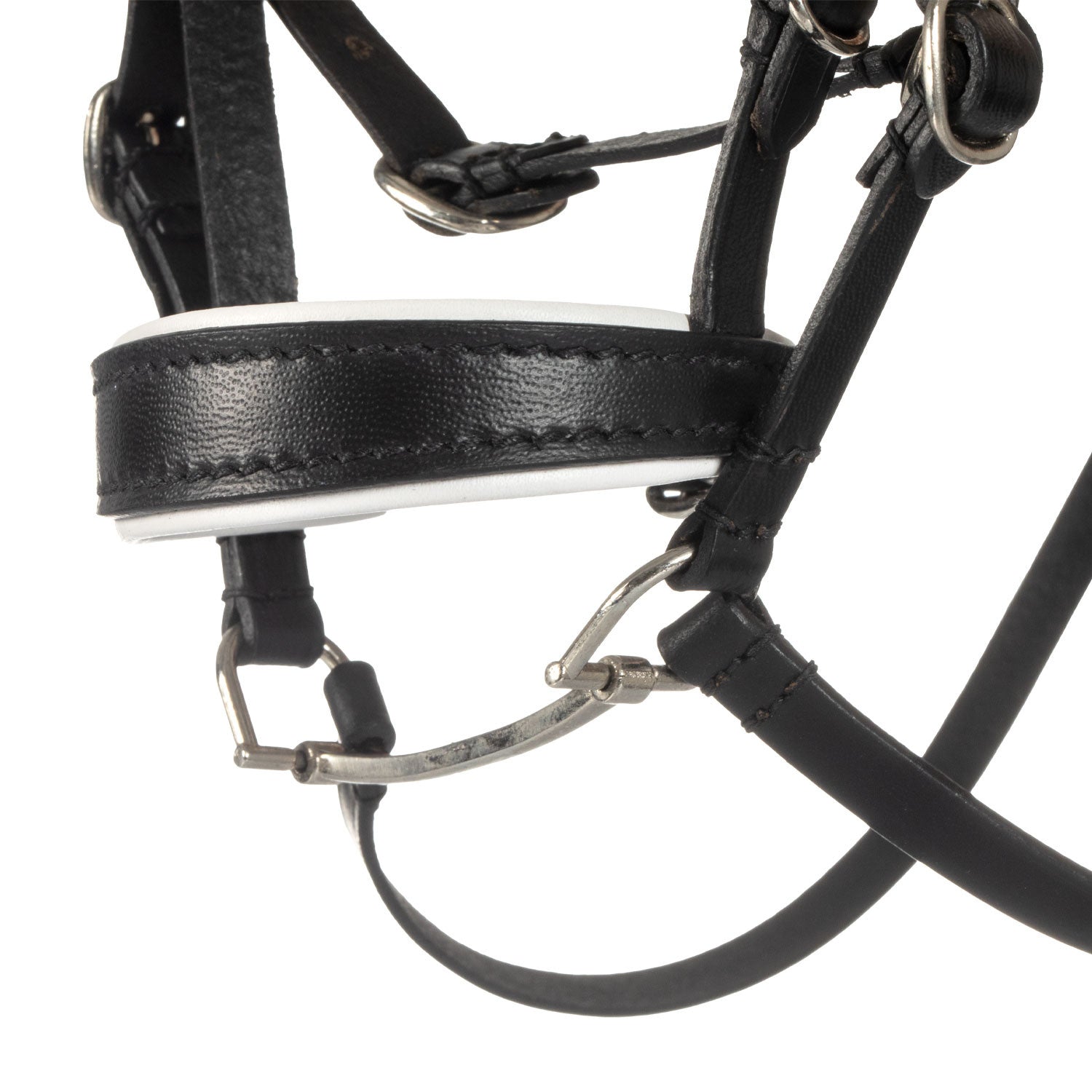 Brida para caballo de juguete cuero y strass Equestro - Negro