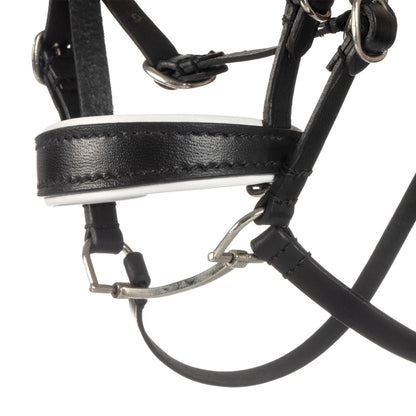 Brida para caballo de juguete cuero y strass Equestro - Negro