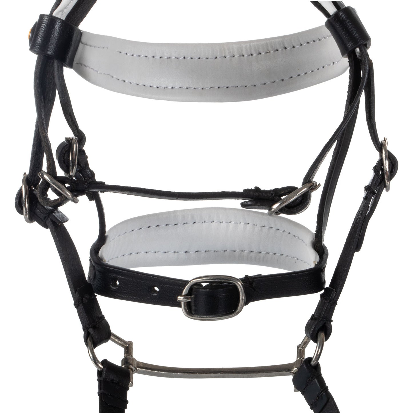 Brida para caballo de juguete cuero y strass Equestro - Negro