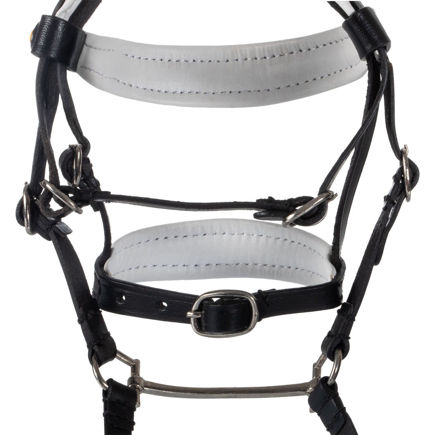 Brida para caballo de juguete cuero y strass Equestro - Negro