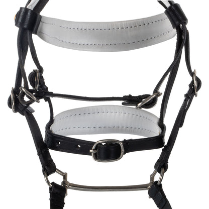 Brida para caballo de juguete cuero y strass Equestro - Negro