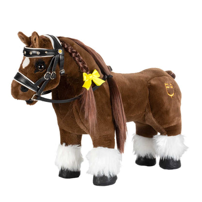 Brida para caballo de juguete cuero y strass Equestro - Negro