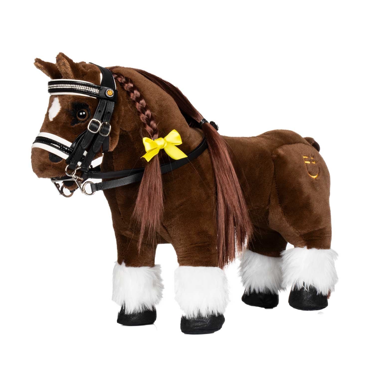 Brida para caballo de juguete con acolchado blanco Rock Sheet Equestro - Negro