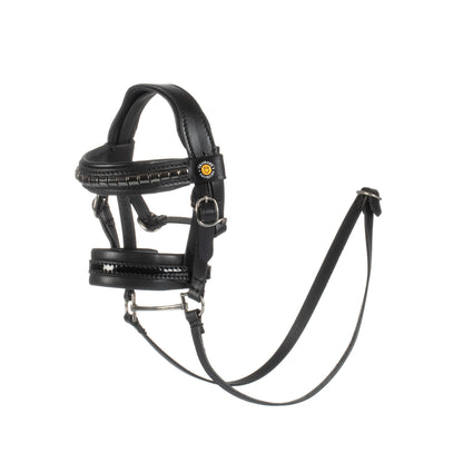 Brida para caballo de juguete cuero y clincher plateado Equestro