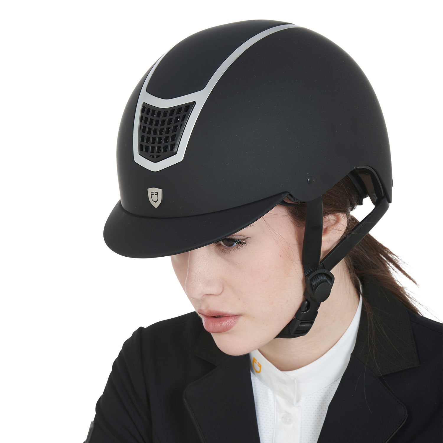 Marco ultra ligero Lucido homologación EN 1384-2023 Equestro - Black/Silver