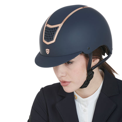 Marco ultra ligero Lucido homologación EN 1384-2023 Equestro - Navy/Rose Gold
