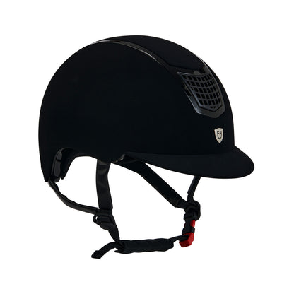 Gorra de terciopelo con ribete de color Equestro - Black/Black