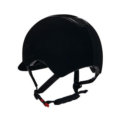 Gorra de terciopelo con ribete de color Equestro - Black/Black