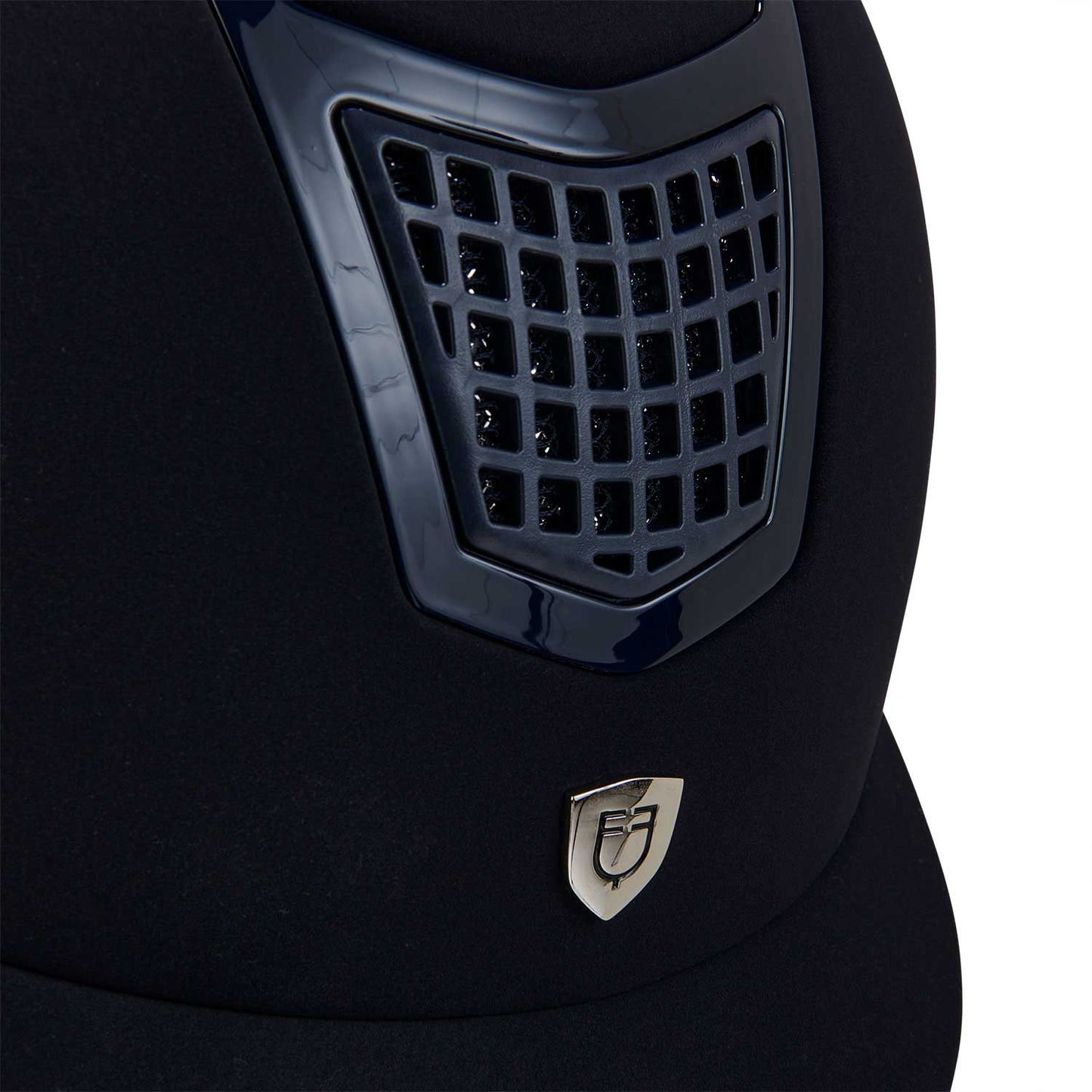 Gorra de terciopelo con ribete de color Equestro - Navy/Navy