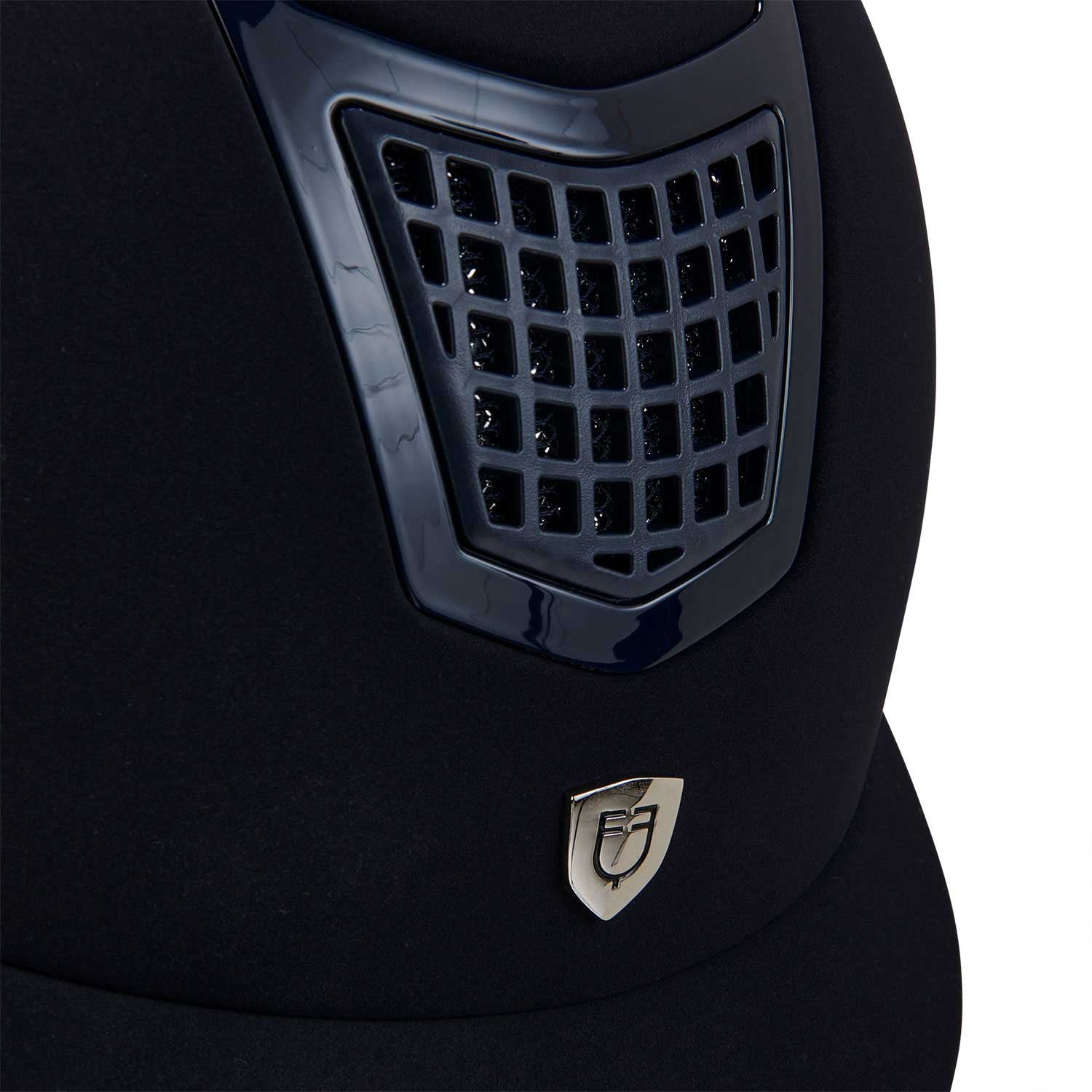 Gorra de terciopelo con ribete de color Equestro - Navy/Navy