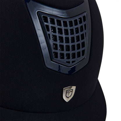 Gorra de terciopelo con ribete de color Equestro - Navy/Navy