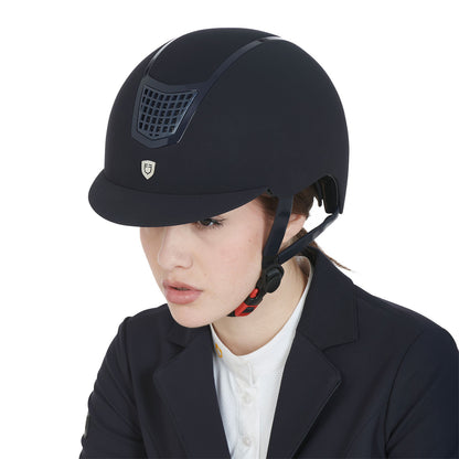 Gorra de terciopelo con ribete de color Equestro - Navy/Navy