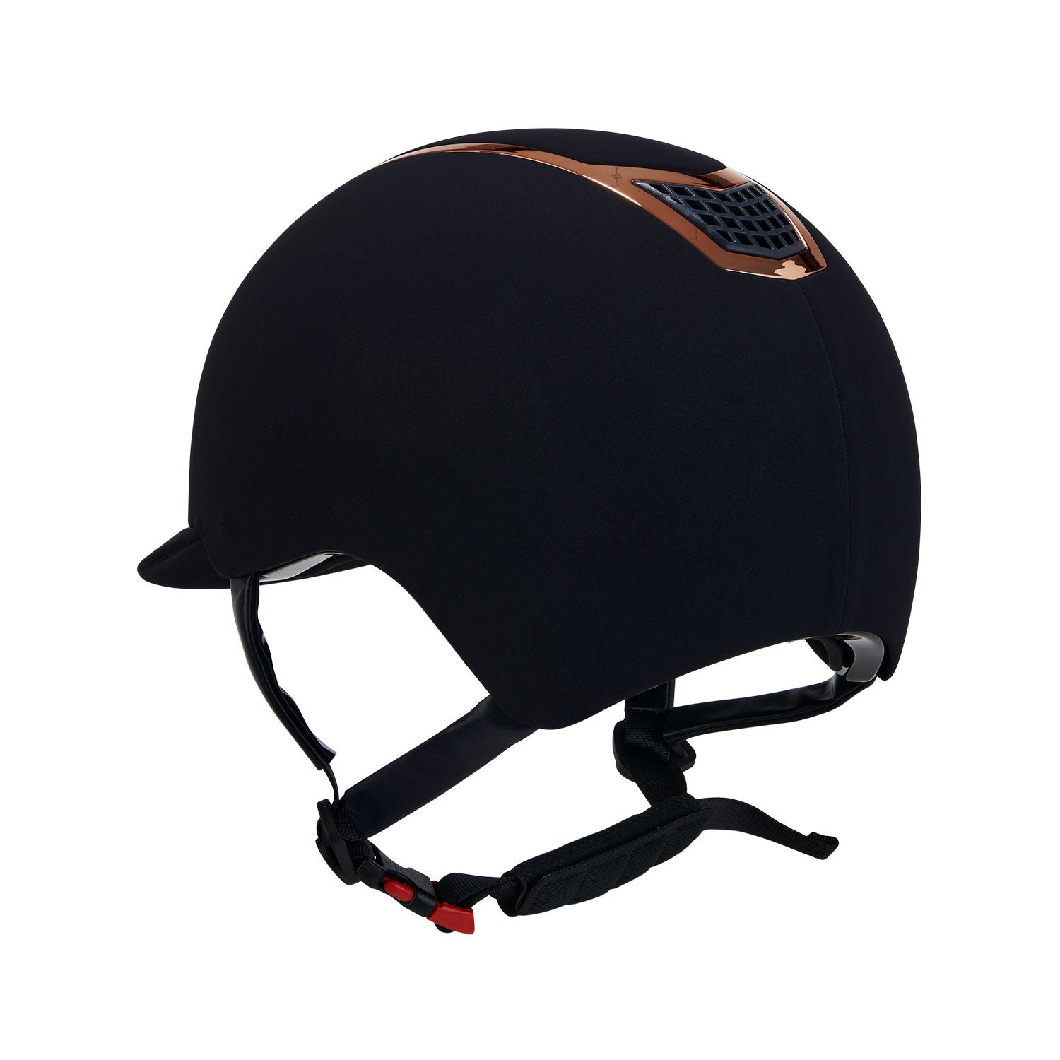 Gorra de terciopelo con ribete de color Equestro - Navy/Rose Gold