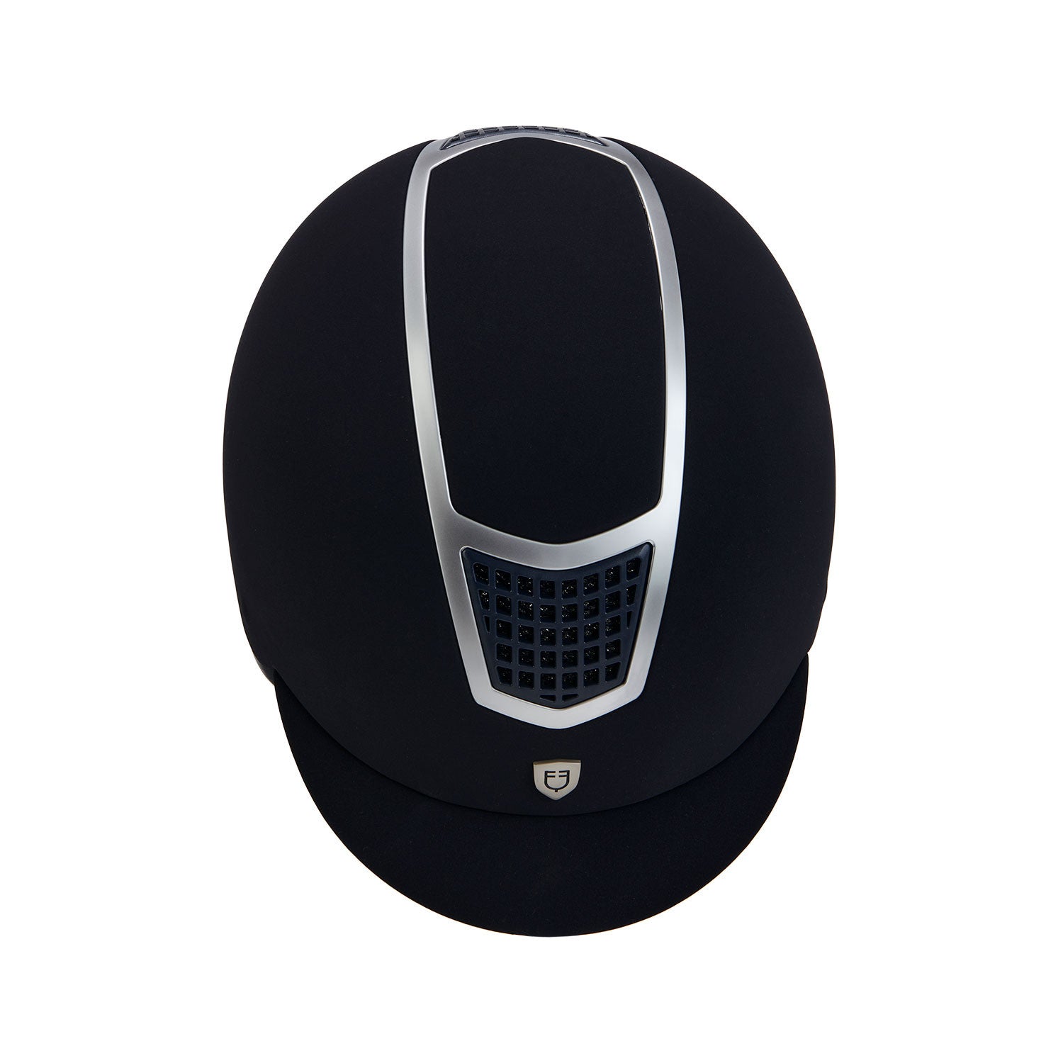 Gorra de terciopelo con ribete de color Equestro - Navy/Silver