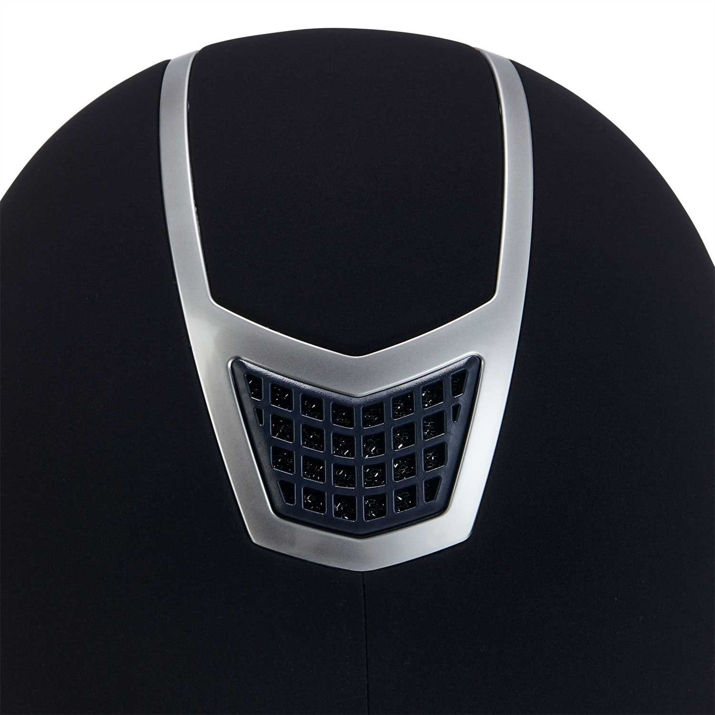 Gorra de terciopelo con ribete de color Equestro - Navy/Silver
