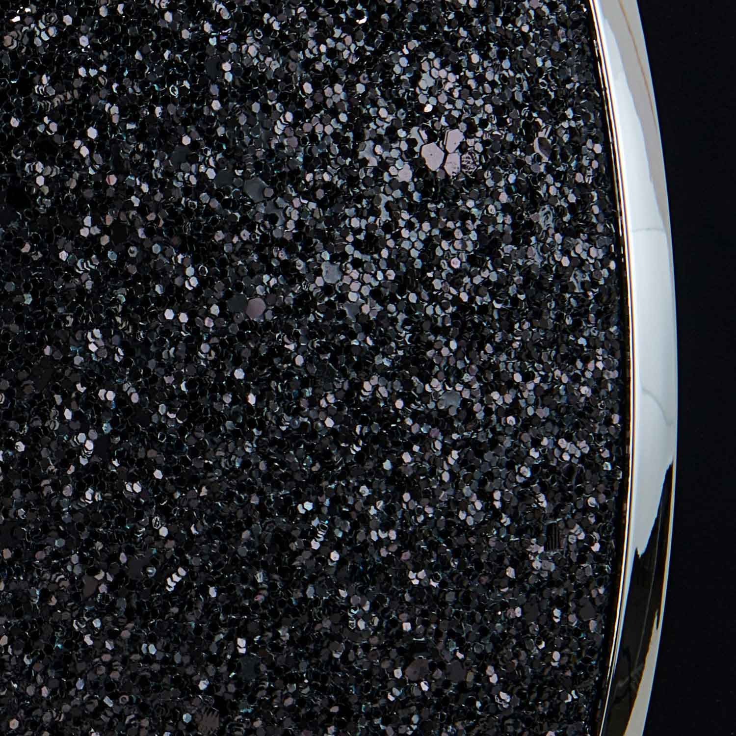 Gorra ultraligera de terciopelo con strass Equestro - Black/Silver