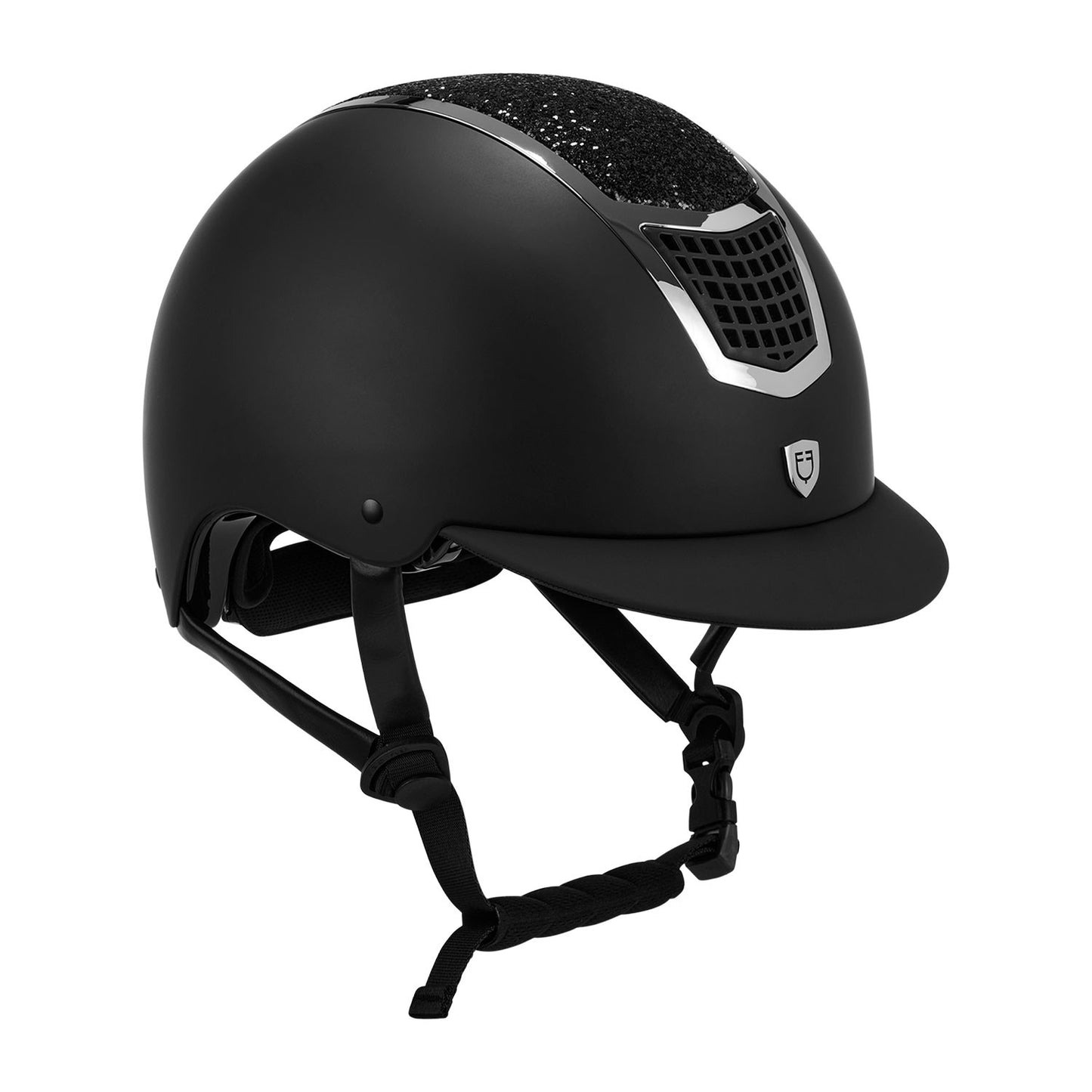 Casco con brillo homologación EN 1384-2023 Equestro - Black/Silver
