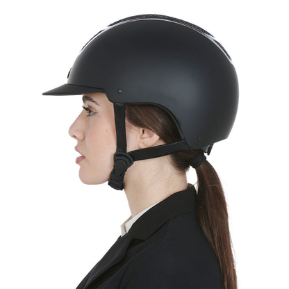 Casco con brillo homologación EN 1384-2023 Equestro - Black/Silver