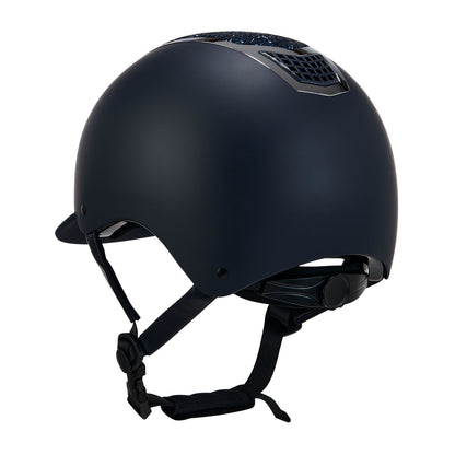 Casco con brillo homologación EN 1384-2023 Equestro - Navy/Silver