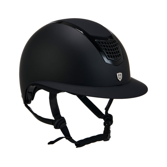 Gorra ultraligera de plástico opaco resistente con homologación EN 1384-2023 Equestro