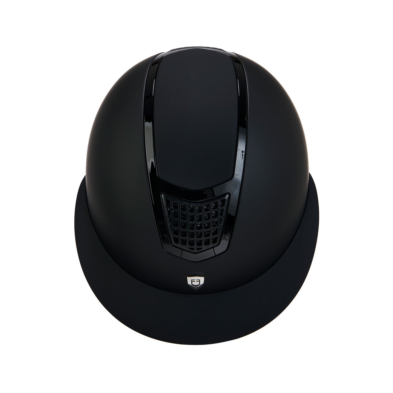 Gorra ultraligera de plástico opaco resistente con homologación EN 1384-2023 Equestro - Black/Black