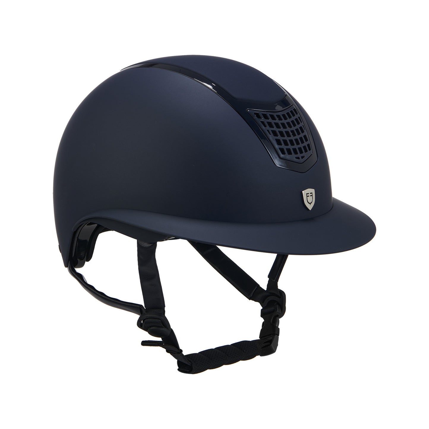 Gorra ultraligera de plástico opaco resistente con homologación EN 1384-2023 Equestro - Navy/Navy