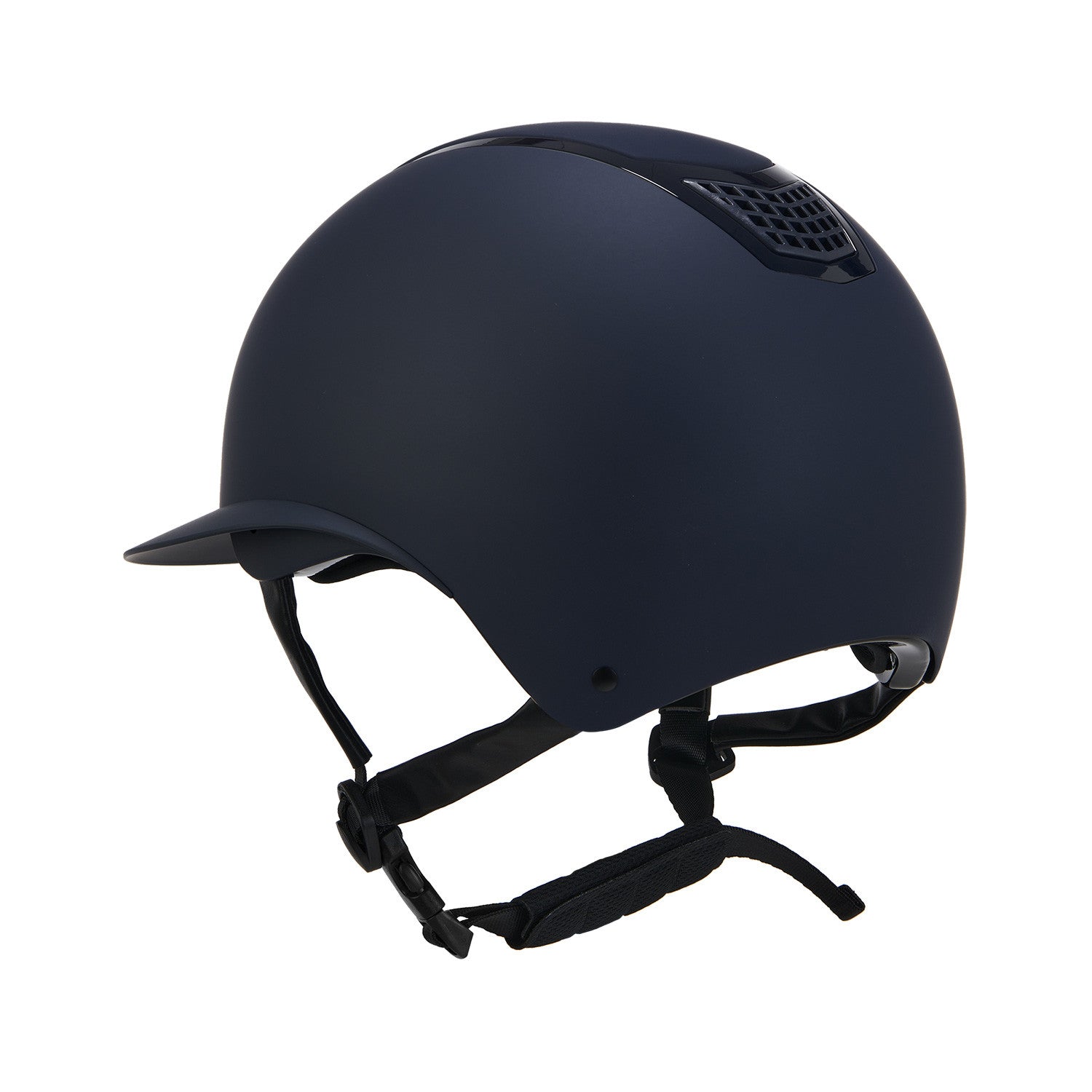 Gorra ultraligera de plástico opaco resistente con homologación EN 1384-2023 Equestro - Navy/Navy