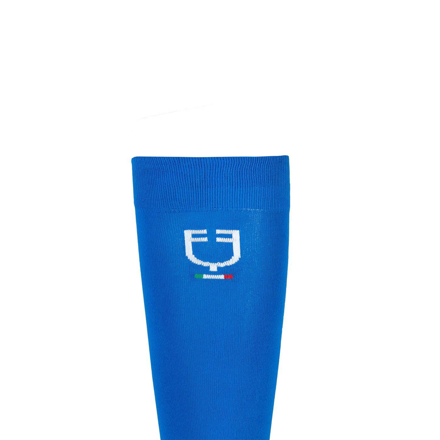 Calcetín técnico elástico con bandera italiana Equestro - Azzurro Savoia