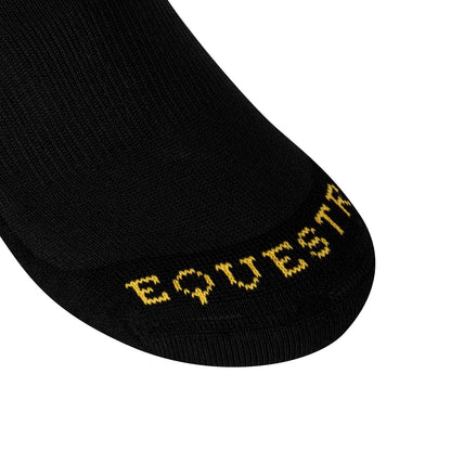 Calcetín técnico con logo en contraste Equestro - Black/Yellow