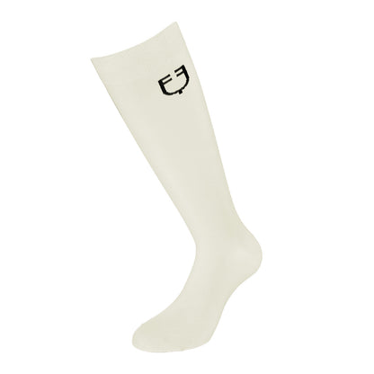 Calcetín básico ligero unisex Equestro - Antique White (11-0105)/Black