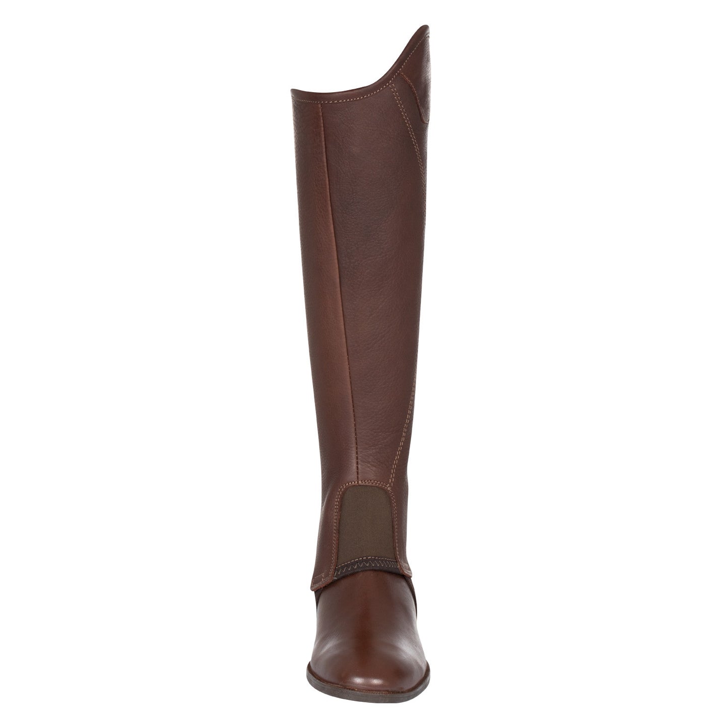 Polainas unisex de cuero suave con cremallera lateral Equestro - Marrón