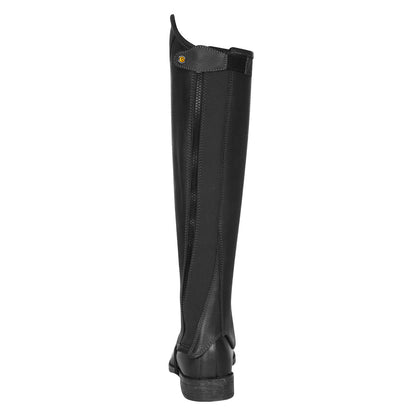 Polainas unisex cortas de cuero con cremallera lateral Equestro - Negro