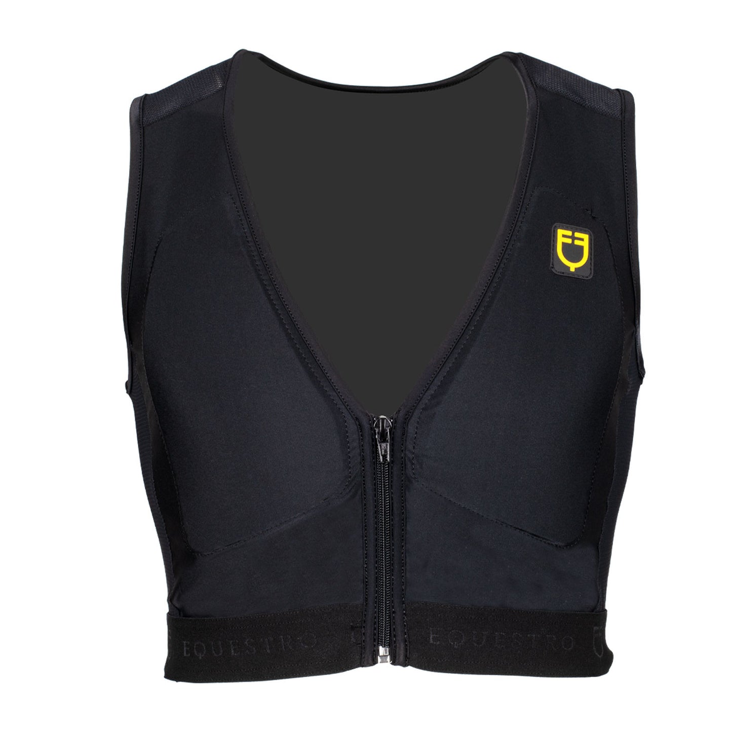 Espaldera nivel 2 unisex con pecho acolchado Equestro - Negro