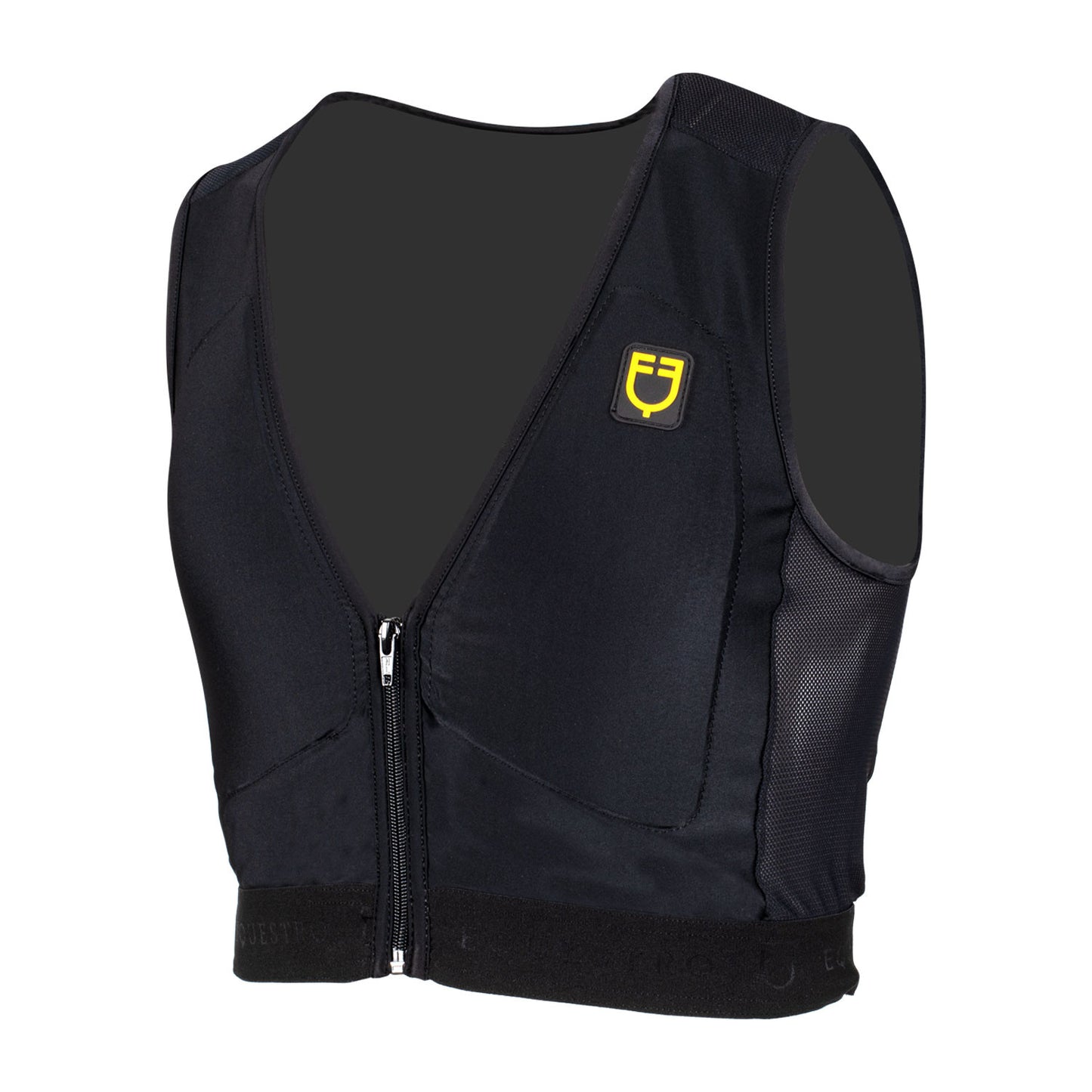 Espaldera nivel 2 unisex con pecho acolchado Equestro - Negro