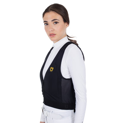 Espaldera nivel 2 unisex con pecho acolchado Equestro - Negro