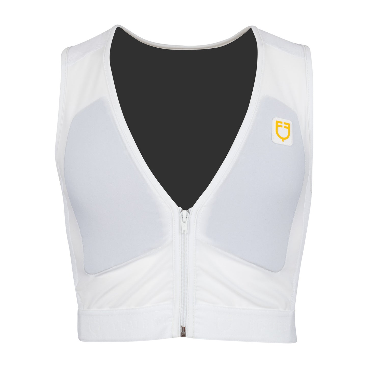 Espaldera nivel 2 unisex con pecho acolchado Equestro - Blanco