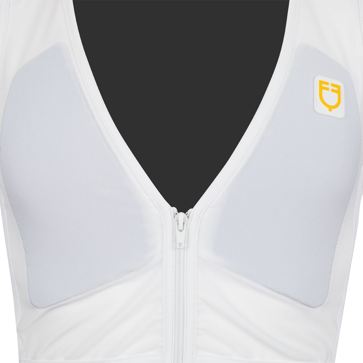Espaldera nivel 2 unisex con pecho acolchado Equestro - Blanco
