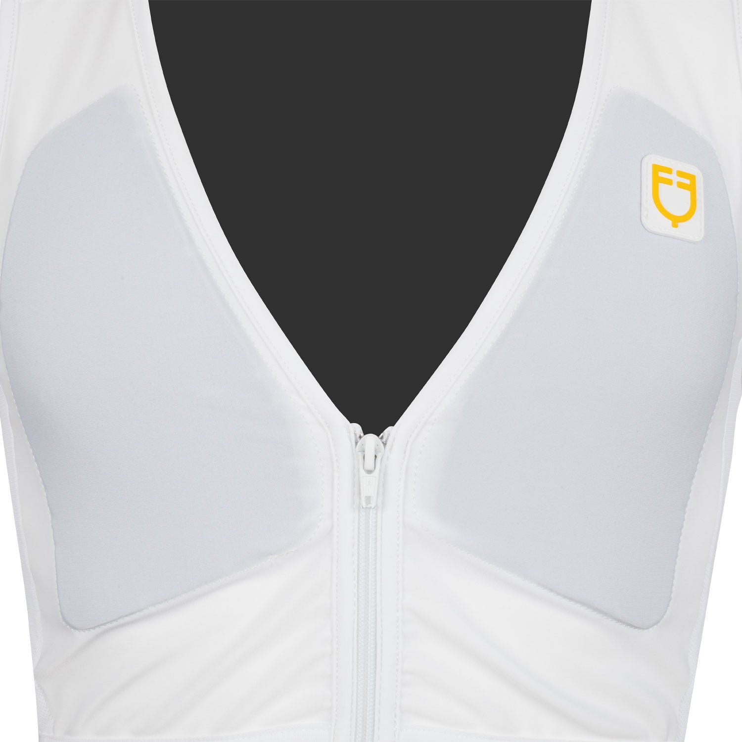 Espaldera nivel 2 unisex con pecho acolchado Equestro - Blanco