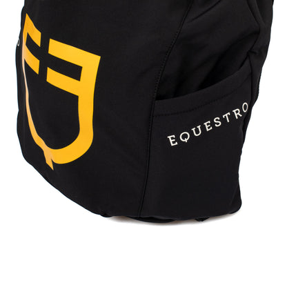 Bolsa porta casco con bolsillos laterales Equestro - Negro