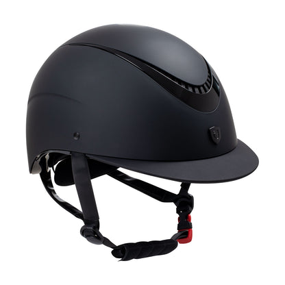 Casco unisex con marco brillante homologación EN 1384-2023 Equestro - Black/Black Shiny