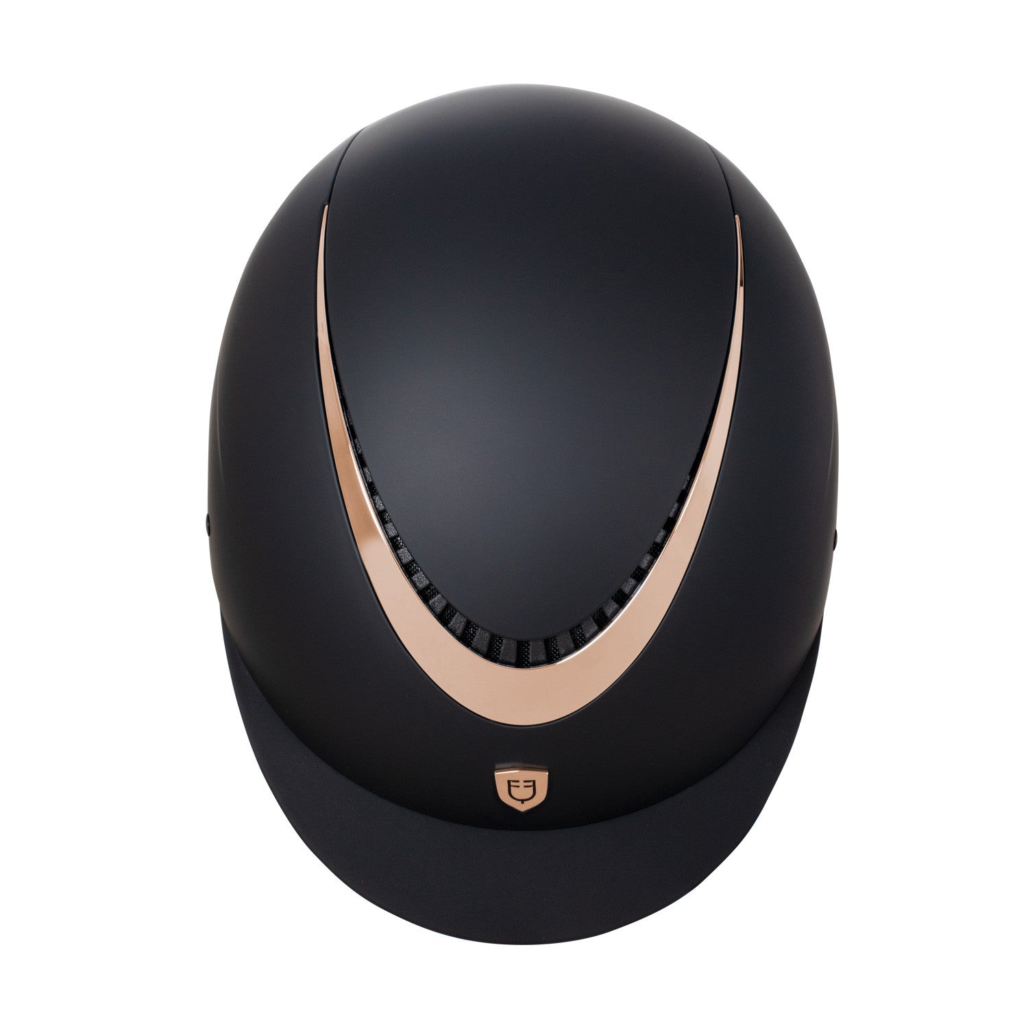 Casco unisex con marco brillante homologación EN 1384-2023 Equestro - Black/Rose Gold Shiny