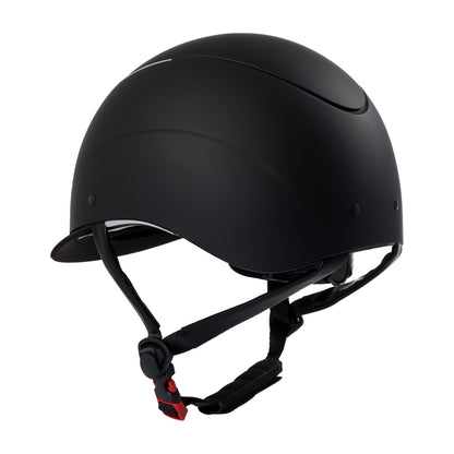 Casco unisex con marco brillante homologación EN 1384-2023 Equestro - Black/Silver Shiny
