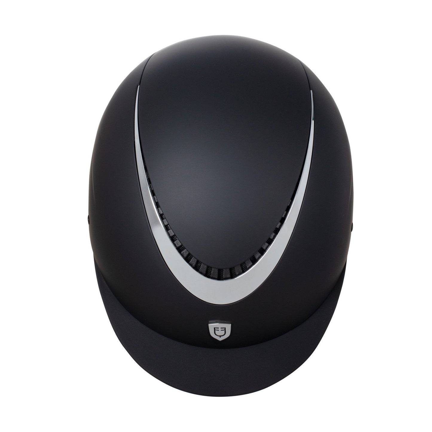 Casco unisex con marco brillante homologación EN 1384-2023 Equestro - Black/Silver Shiny
