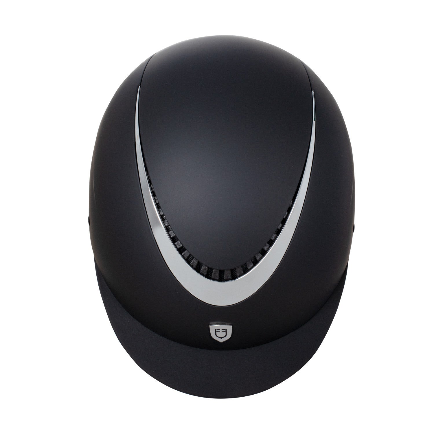 Casco unisex con marco brillante homologación EN 1384-2023 Equestro - Black/Silver Shiny