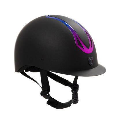 Casco unisex Azael con rueda trasera homologación EN 1384-2023 Equestro - Black/Iridescent