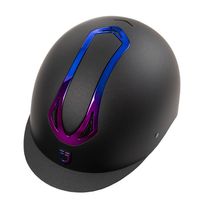 Casco unisex Azael con rueda trasera homologación EN 1384-2023 Equestro - Black/Iridescent